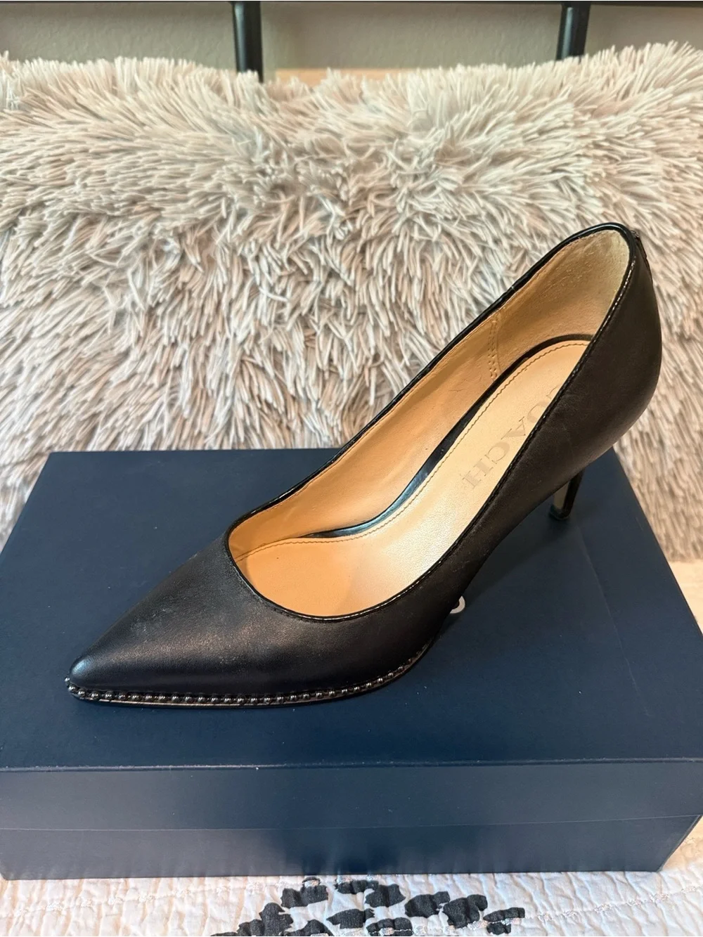 Coach Black Pointed-Toe Leather Pumps